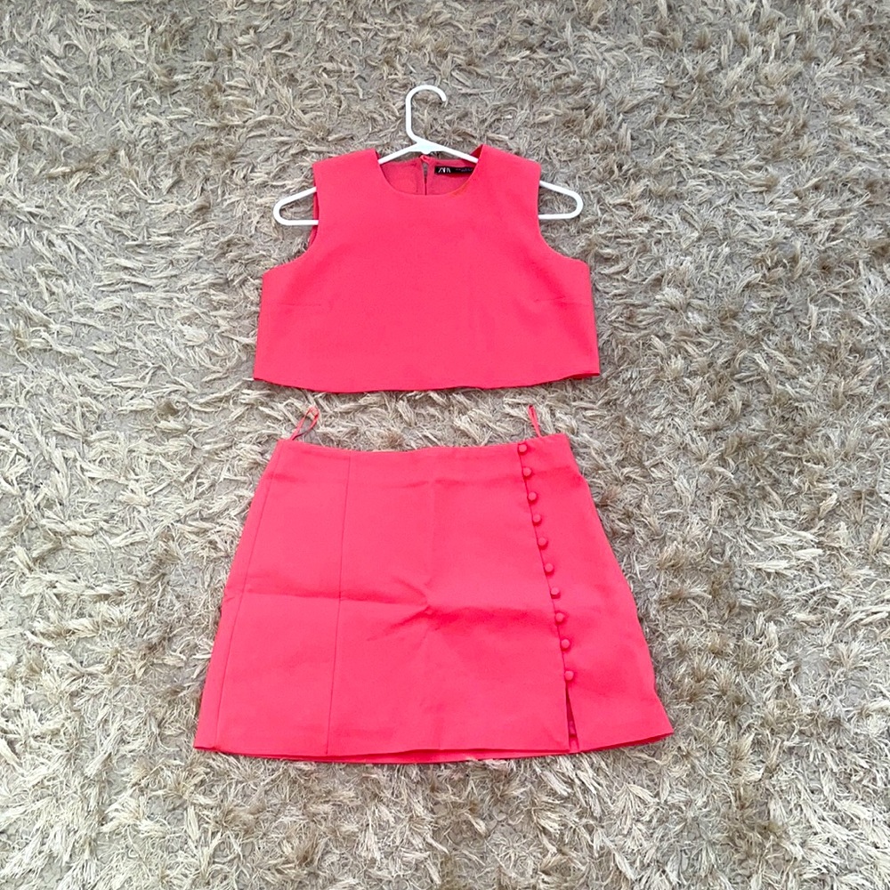 NWOT Zara matching pink set